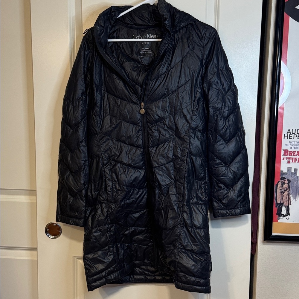 Calvin Klein Women’s Packable Down Puffer Coat Hooded  Size S - Picture 3 of 11